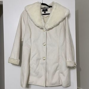 Dennis by Dennis Basso Faux Suede Coat with removable faux Fur collar